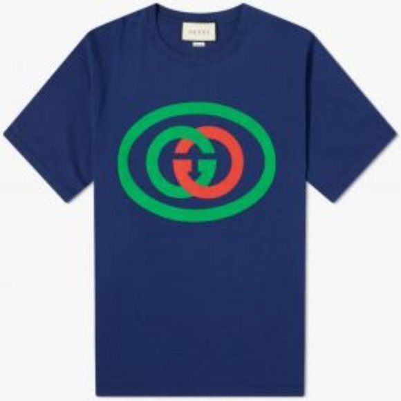 Gucci Tee Vintage Oval Interlocking GG Logo - Picture 2 of 14